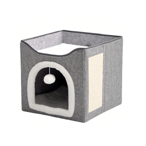 Double-Layer Thermal Cat Bed - Foldable & Machine-Washable